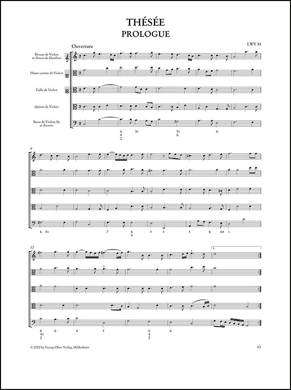 Thésée – Tragédie en musique