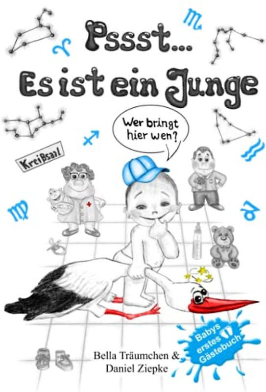 Es ist ein Junge: Babys erstes Gästebuch – Das Geschenk zur Babyparty, Pinkelparty, Baby-Shower-Party oder zur Geburt für Jungen (Oh, wie schön! Das Baby ist da!)