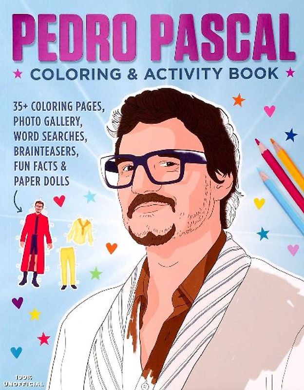 Pedro Pascal Coloring & Activity Book