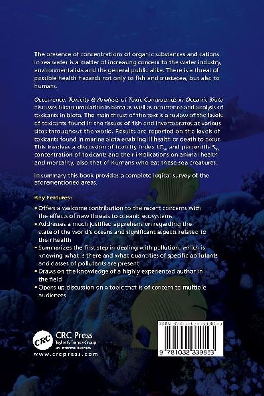 Occurrence, Toxicity & Analysis of Toxic Compounds in Oceanic Biota