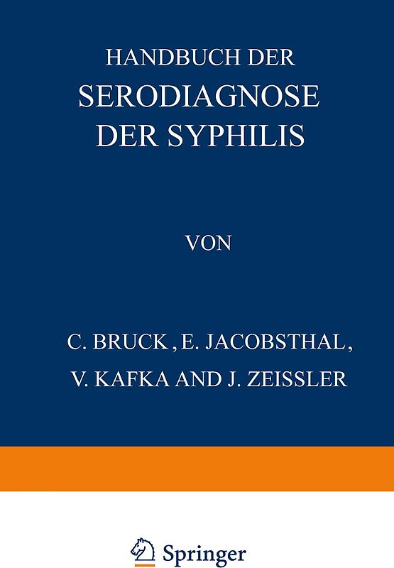 Handbuch der Serodiagnose der Syphilis