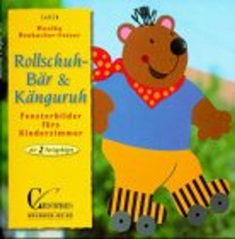 Rollschuh-Bär & Känguruh. Fensterbilder fürs Kinderzimmer. Mit zwei Vorlagebögen