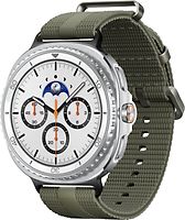 Samsung Galaxy Watch8 Classic 46 mm aluminium kast white op Athleisure Band S/M green [Wi-Fi]
