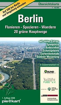 Übersichtskarte Berlin. Flanieren – Spazieren – Wandern. 1 : 40.000