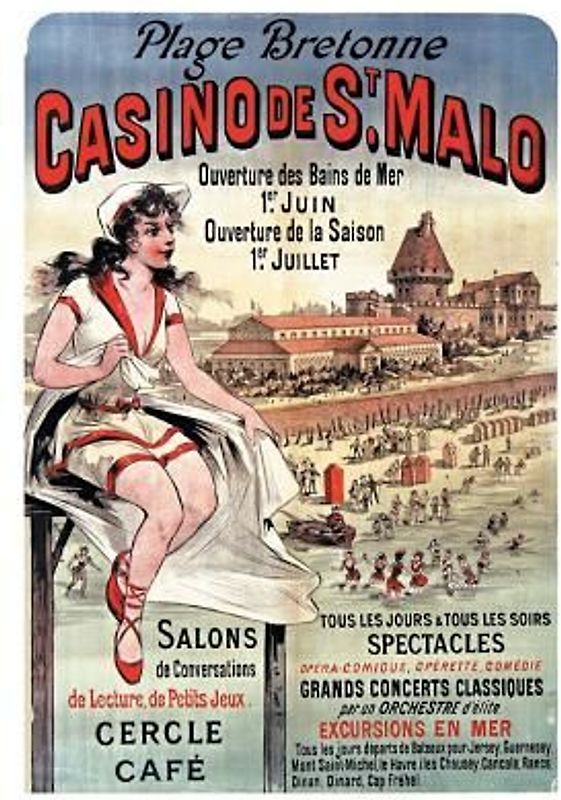 Carnet Ligné Affiche Casino Saint-Malo