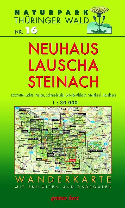 Wanderkarte Neuhaus, Lauscha, Steinach