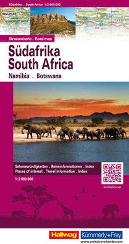 Südafrika, Namibia, Botswana Strassenkarte 1:2 Mio.
