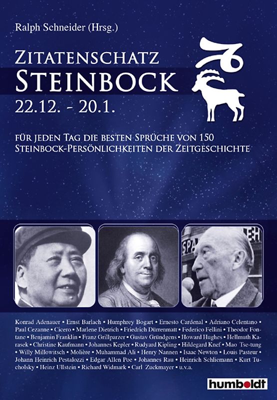 Zitatenschatz Steinbock - 22.12.-20.01.