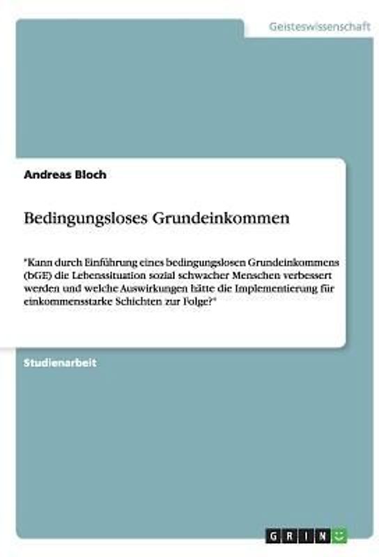 Bedingungsloses Grundeinkommen