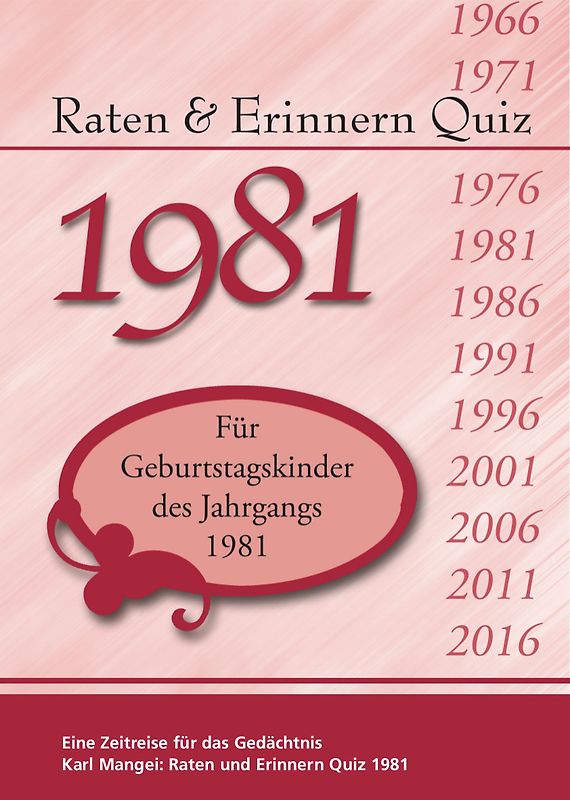 Raten und Erinnern Quiz 1981