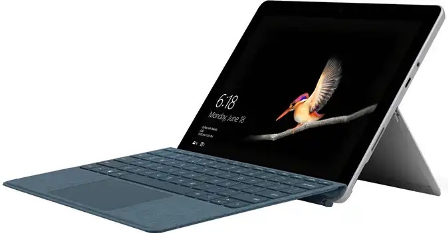 Microsoft Surface Go 10" 128GB SSD [Wi-Fi, inkl. eisblauem Keyboard Dock, Surface Go Type Cover] silber