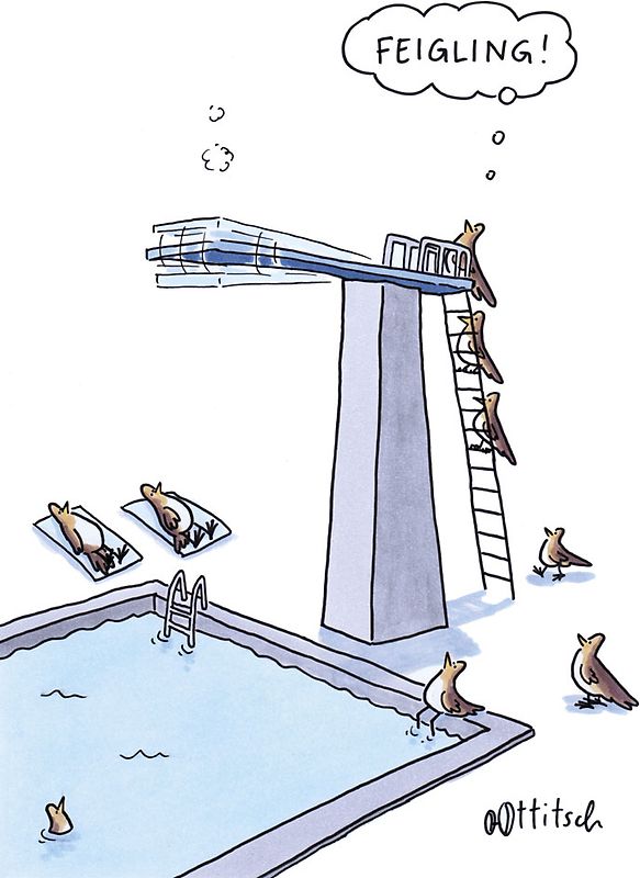 Postkarte „Feigling"