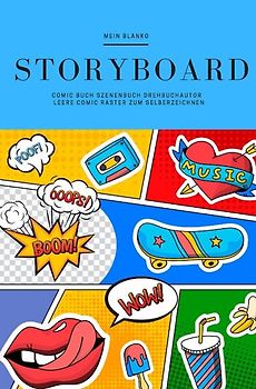 Mein Blanko Storyboard Comic Buch Szenenbuch Drehbuchautor Leere Comic Raster zum Selberzeichnen