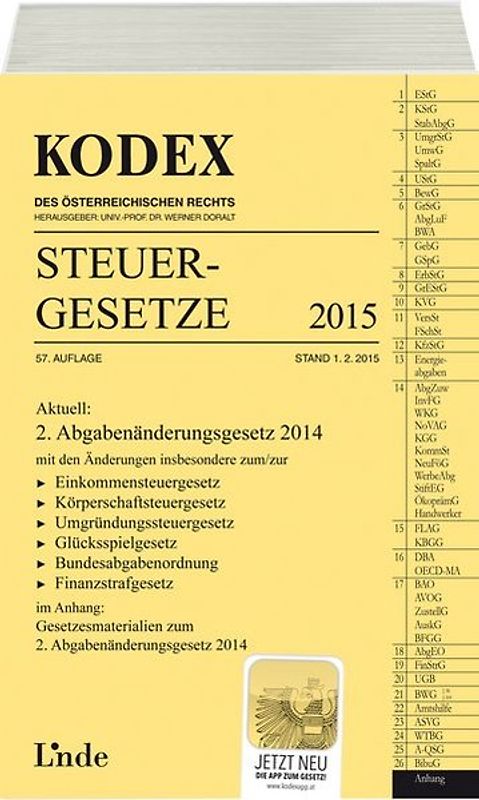 KODEX Steuergesetze 2015