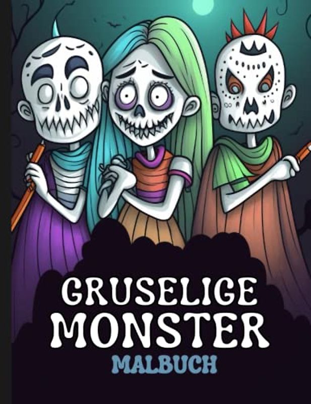 Gruselige Monster - Malbuch für Kinder: 50 einzigartige und lustige Monster zum Ausmalen