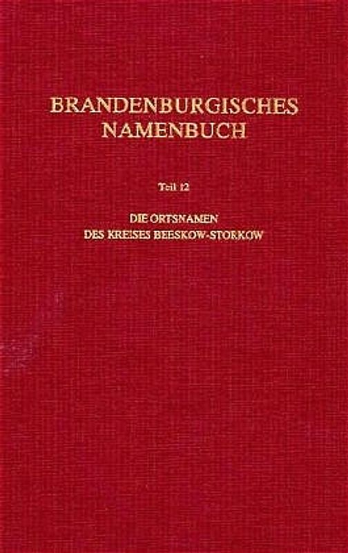 Brandenburgisches Namenbuch. Teil 12