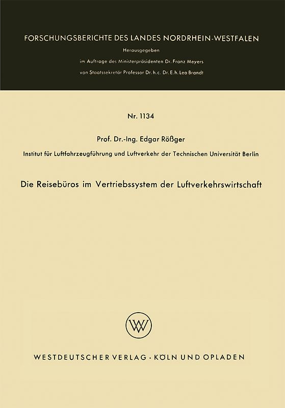 Die Reisebüros im Vertriebssystem der Luftverkehrswirtschaft
