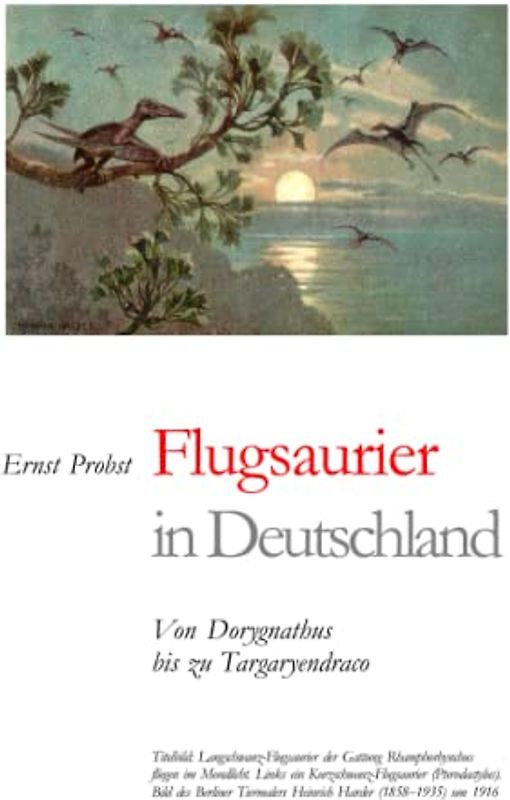 Flugsaurier in Deutschland: Von Dorygnathus bis zu Targaryendraco (Bücher von Ernst Probst über Paläontologie, Band 22)