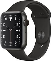 Apple Watch Series 5 40 mm Titangehäuse schwarz am Sportarmband schwarz [Wi-Fi]