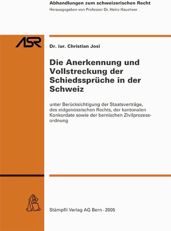 Die Anerkennung und Vollstreckung der Schiedssprüche in der Schweiz