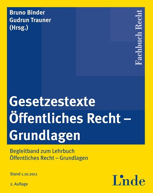 Gesetzestexte Öffentliches Recht - Grundlagen