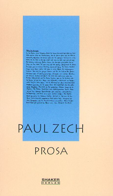 Ausgewählte Werke / Paul Zech - Prosa