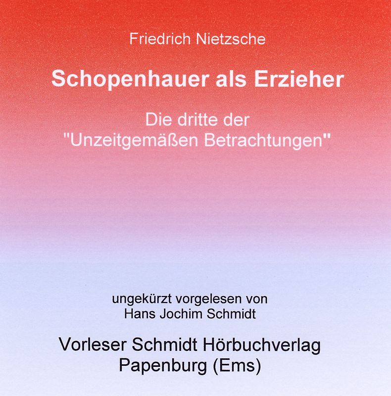 Schopenhauer als Erzieher