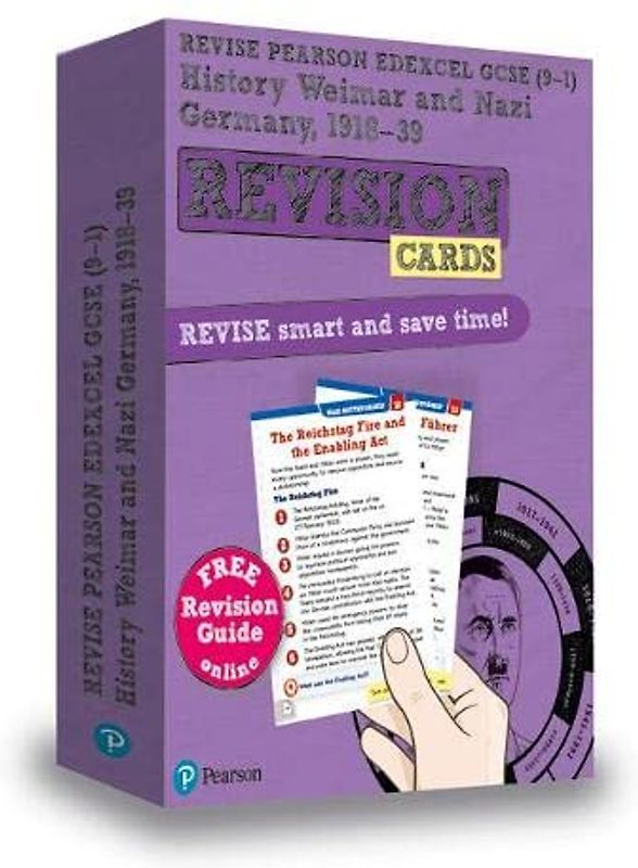 Pearson REVISE Edexcel GCSE (9-1) History Weimar & Nazi Germany Revision Cards: for home learning, 2022 and 2023 assessments and exams (Revise Edexcel GCSE History 16)