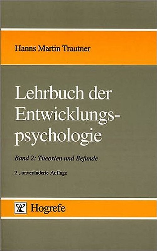 Lehrbuch der Entwicklungspsychologie
