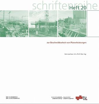 Zur Beschreibbarkeit von Planerleistungen