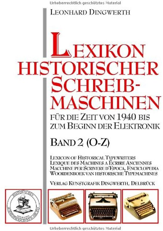 Lexikon historischer Schreibmaschinen - Band 2 (O-Z)