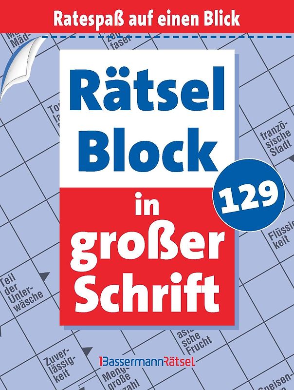 Rätselblock in großer Schrift 129