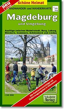 Radwander- und Wanderkarte Magdeburg und Umgebung