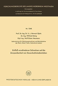 Einfluß verschiedener Schmelzen auf die Zerspanbarkeit von Gesenkschmiedestücken