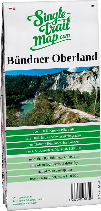 Singletrail Map 020 Bündner Oberland