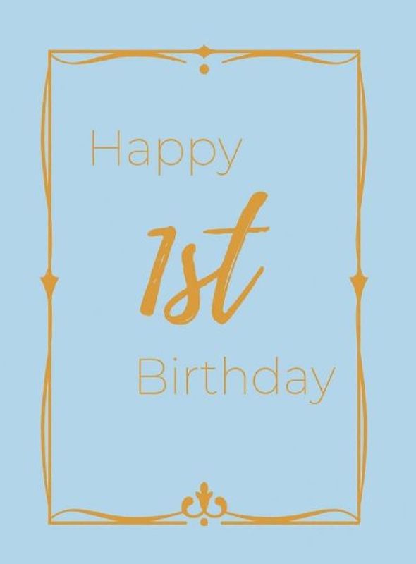 Happy 1st Birthday Guest Book (Hardcover)