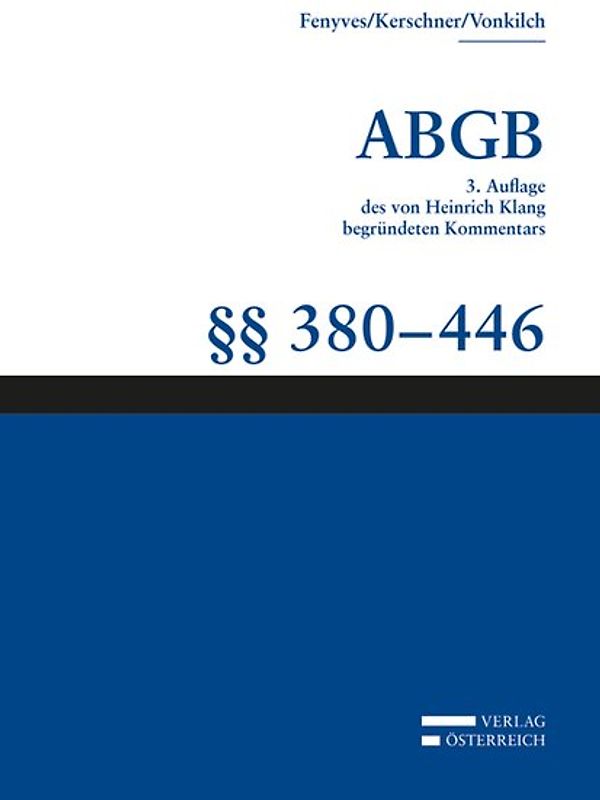 Großkommentar zum ABGB - Klang Kommentar