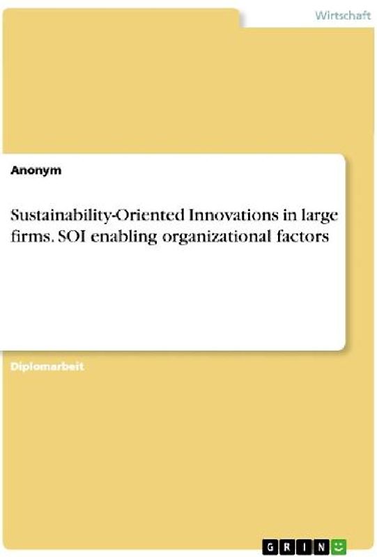 Sustainability-Oriented Innovations in large firms. SOI enabling organizational factors