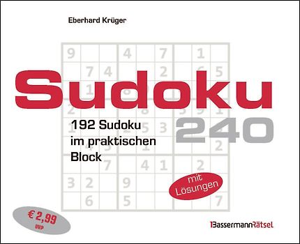 Sudokublock 240 (5 Exemplare à 2,99 €)