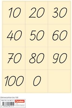 Einstern - Kartonbeilagen - Bisherige Ausgabe / Band 2 - Zehnerzahlen bis 100