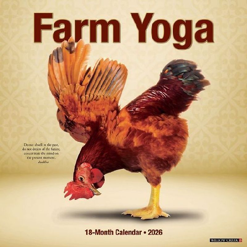 Farm Yoga 2026 12 X 12 Wall Calendar