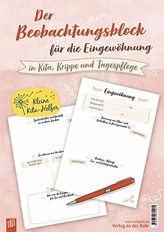 Beobachtungsblock für die Eingewöhnung