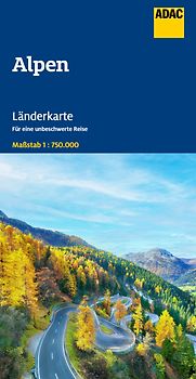 ADAC Länderkarte Alpen 1:750.000