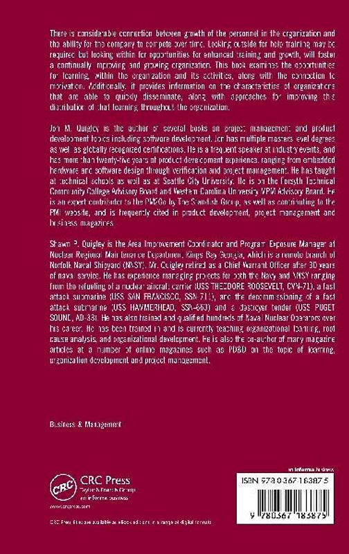 Continuous and Embedded Learning for Organizations