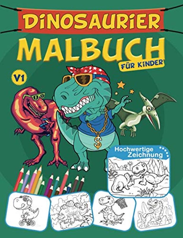 Dinosaurier Malbuch Für Kinder: Dinosaurier Geschenk für Kinder Von 4 - 8 Jahren