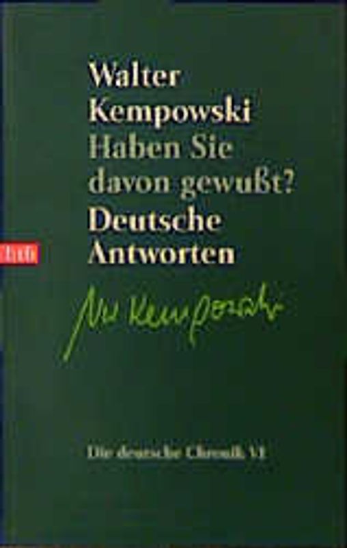 Haben Sie davon gewußt?