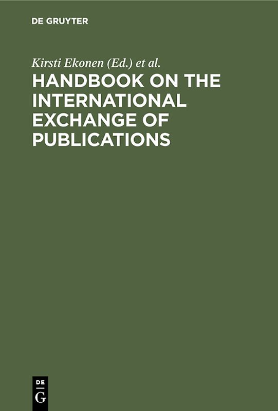 Handbook on the International Exchange of Publications