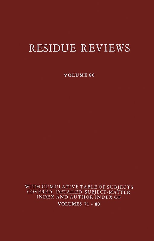Residue Reviews