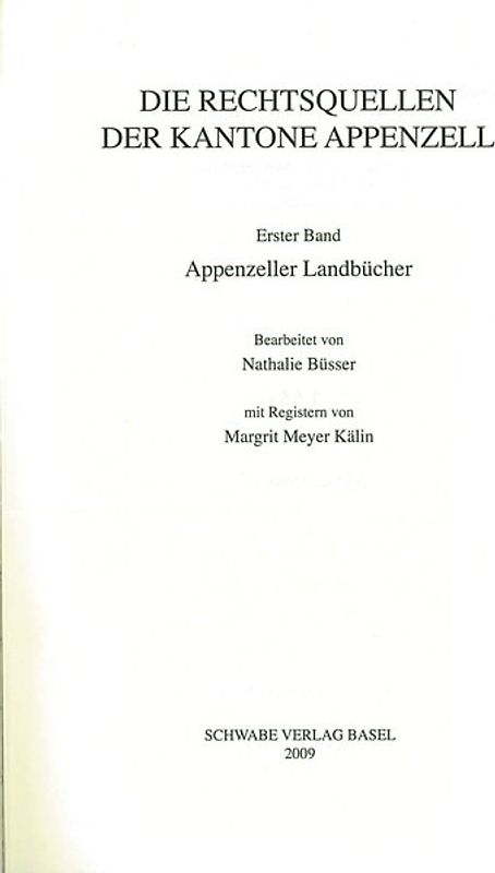 Appenzeller Landbücher