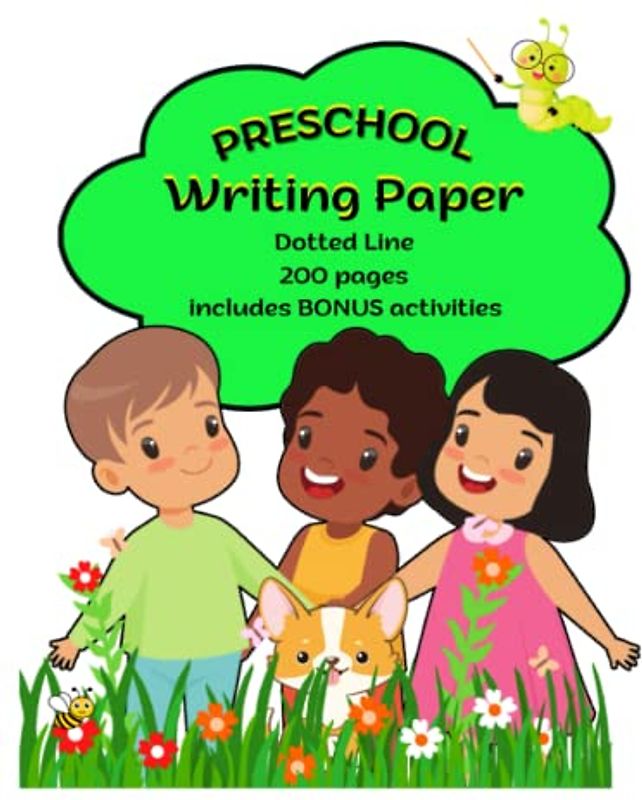 Preschool Writing Paper: Preschoolers Dot-lined Paper